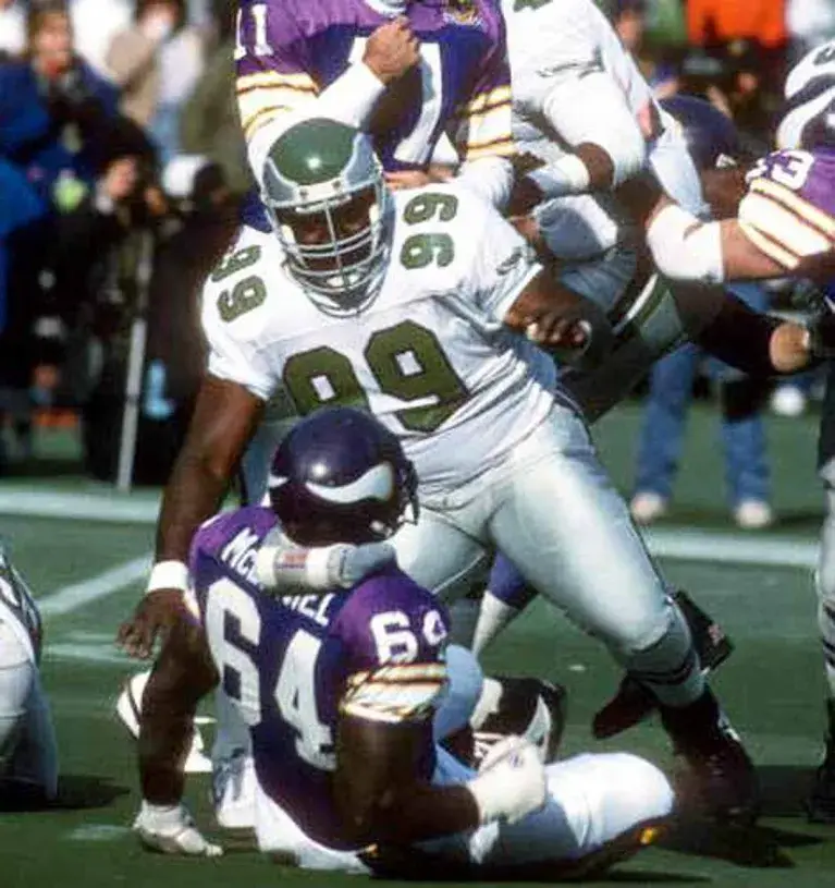 JEROME BROWN Philadelphia Eagles 1990 Throwback NFL Football Jersey 