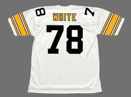 DWIGHT WHITE Pittsburgh Steelers 1975 Away NFL Football Throwback Jersey 