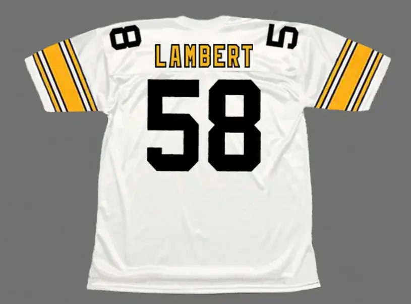 JACK LAMBERT Pittsburgh Steelers 1975 Throwback Away NFL Football Jersey 