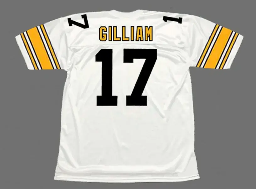 JOE GILLIAM Pittsburgh Steelers 1974 Away NFL Football Throwback Jersey 