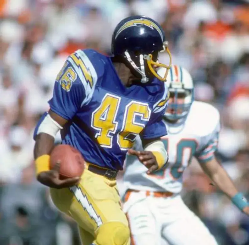 CHUCK MUNCIE San Diego Chargers 1981 Throwback NFL Football Jersey 