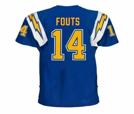 DAN FOUTS San Diego Chargers 1982 Throwback NFL Football Jersey 