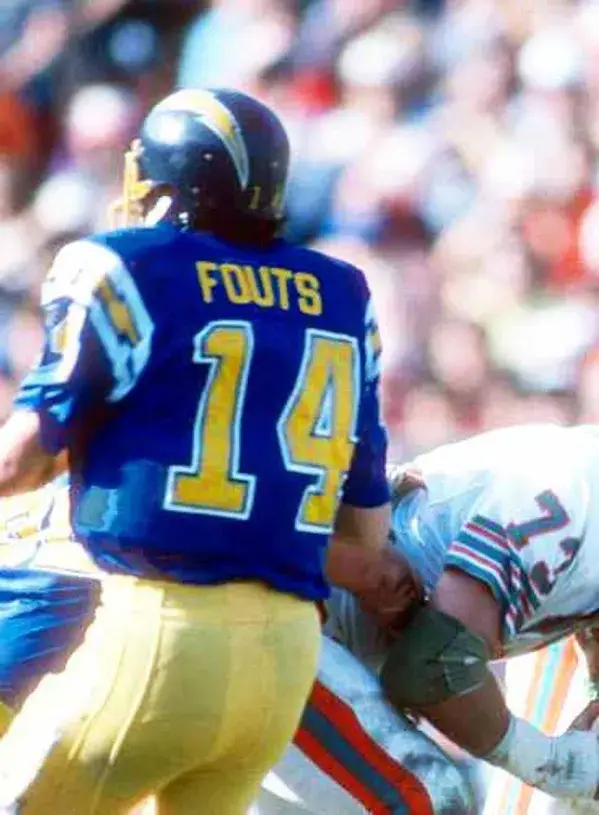 DAN FOUTS San Diego Chargers 1982 Throwback NFL Football Jersey 