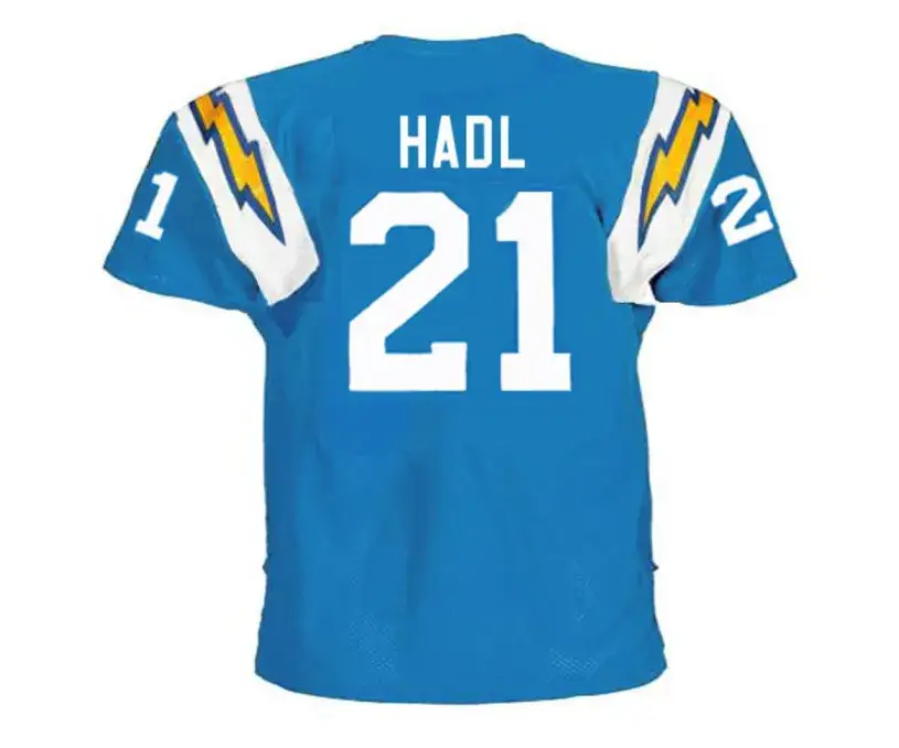 JOHN HADL San Diego Chargers 1969 Throwback NFL Football Jersey 