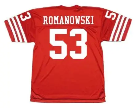BILL ROMANOWSKI San Francisco 49ers 1988 Throwback Home NFL Football Jersey 