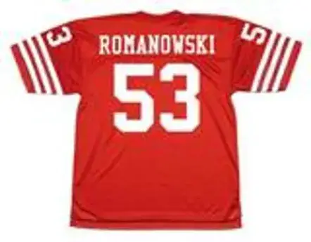 BILL ROMANOWSKI San Francisco 49ers 1988 Throwback Home NFL Football Jersey 