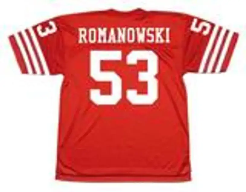 BILL ROMANOWSKI San Francisco 49ers 1988 Throwback Home NFL Football Jersey 