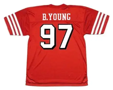 BRYANT YOUNG San Francisco 49ers 1994 Throwback Home NFL Football Jersey 
