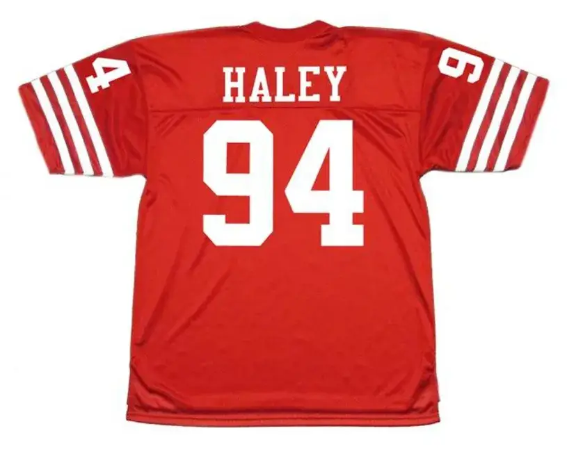 CHARLES HALEY San Francisco 49ers 1988 Throwback Home NFL Football Jersey 
