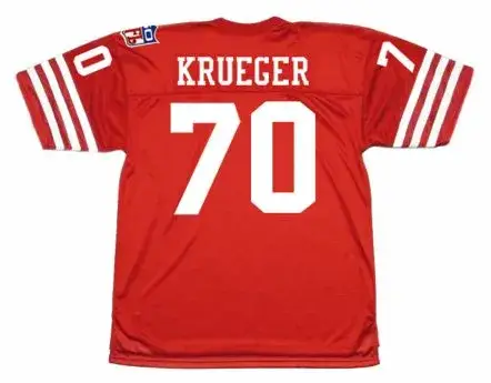 CHARLIE KRUEGER San Francisco 49ers 1969 Throwback NFL Football Jersey 