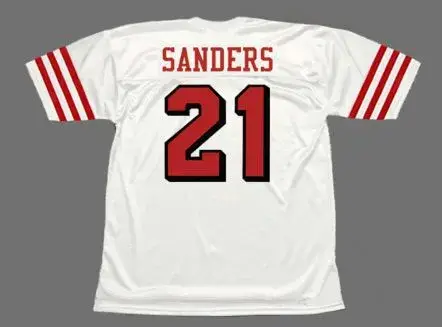DEION SANDERS San Francisco 49ers 1994 Throwback Away NFL Football Jersey 