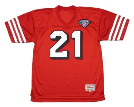 DEION SANDERS San Francisco 49ers 1994 Throwback Home NFL Football Jersey