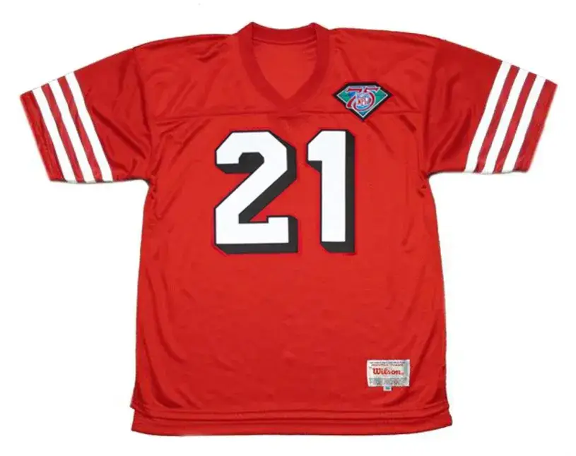 DEION SANDERS San Francisco 49ers 1994 Throwback Home NFL Football Jersey