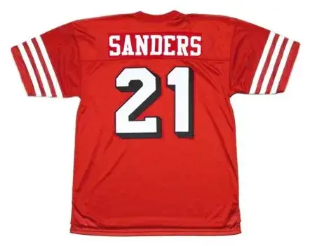 DEION SANDERS San Francisco 49ers 1994 Throwback Home NFL Football Jersey 