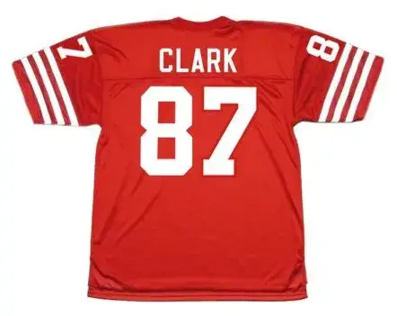 DWIGHT CLARK San Francisco 49ers 1982 Throwback Home NFL Football Jersey 