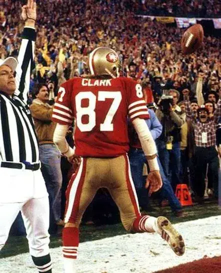 DWIGHT CLARK San Francisco 49ers 1982 Throwback Home NFL Football Jersey 