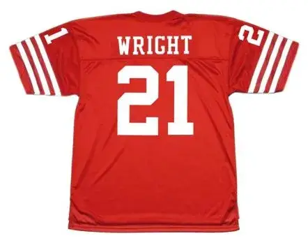ERIC WRIGHT San Francisco 49ers 1988 Throwback Home NFL Football Jersey 