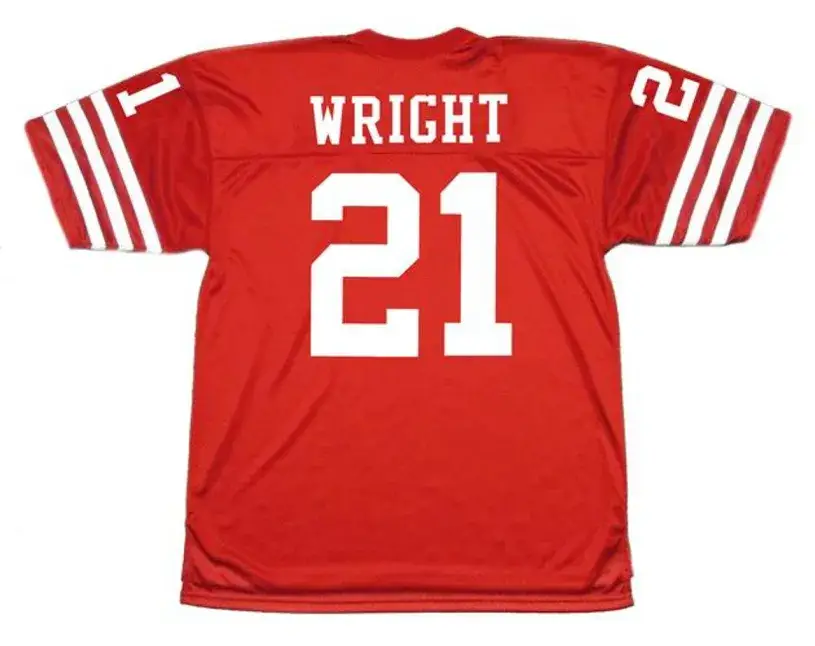ERIC WRIGHT San Francisco 49ers 1988 Throwback Home NFL Football Jersey 