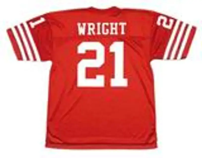 ERIC WRIGHT San Francisco 49ers 1988 Throwback Home NFL Football Jersey 