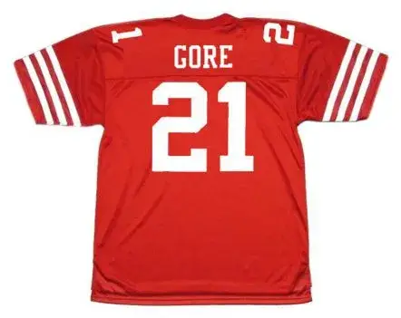 FRANK GORE San Francisco 49ers 2005 Throwback Home NFL Football Jersey 