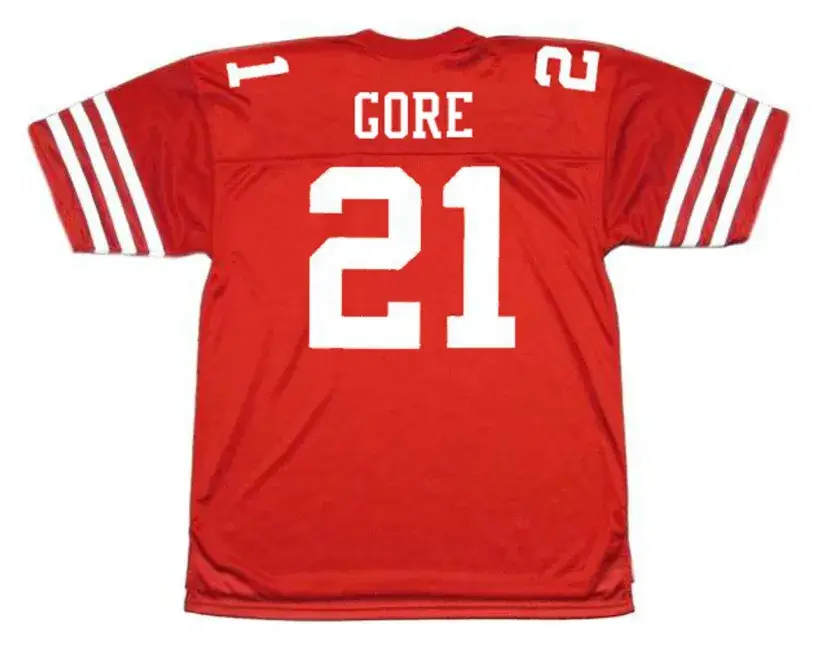 FRANK GORE San Francisco 49ers 2005 Throwback Home NFL Football Jersey 