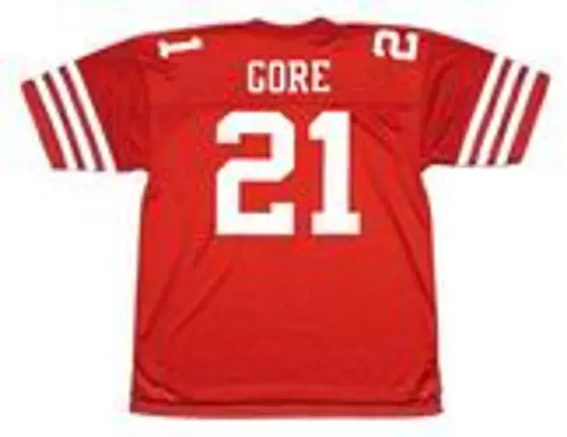 FRANK GORE San Francisco 49ers 2005 Throwback Home NFL Football Jersey 
