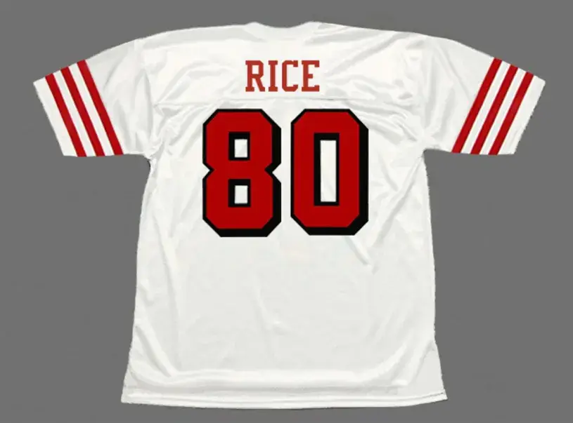 JERRY RICE San Francisco 49ers 1994 Throwback Away NFL Football Jersey 