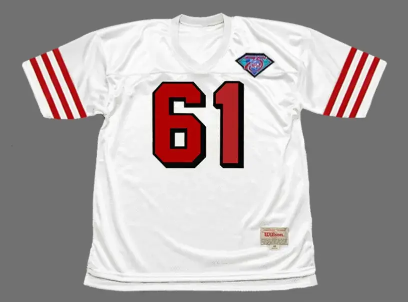 JESSE SAPOLU San Francisco 49ers 1994 Throwback Away NFL Football Jersey