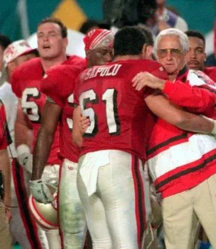 JESSE SAPOLU San Francisco 49ers 1994 Throwback Away NFL Football Jersey 