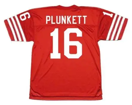 JIM PLUNKETT San Francisco 49ers 1977 Throwback Home NFL Football Jersey 