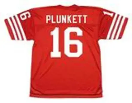 JIM PLUNKETT San Francisco 49ers 1977 Throwback Home NFL Football Jersey 