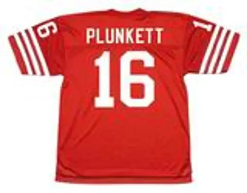 JIM PLUNKETT San Francisco 49ers 1977 Throwback Home NFL Football Jersey 