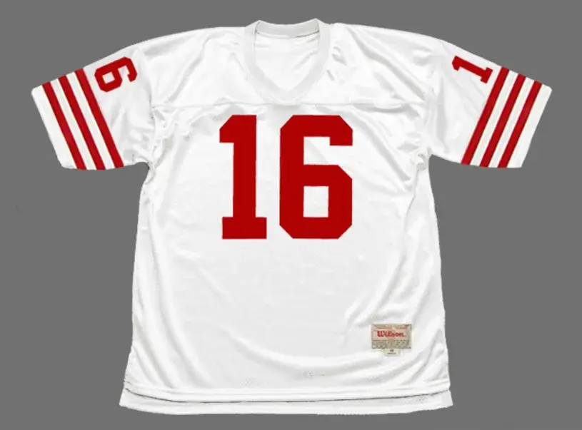 JOE MONTANA San Francisco 49ers 1989 Throwback Away NFL Football Jersey