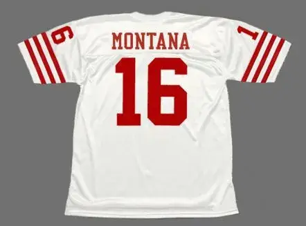 JOE MONTANA San Francisco 49ers 1989 Throwback Away NFL Football Jersey 