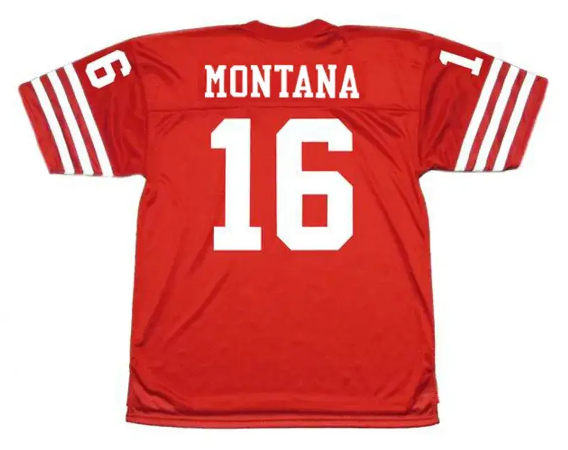 JOE MONTANA San Francisco 49ers 1989 Throwback Home NFL Football Jersey 