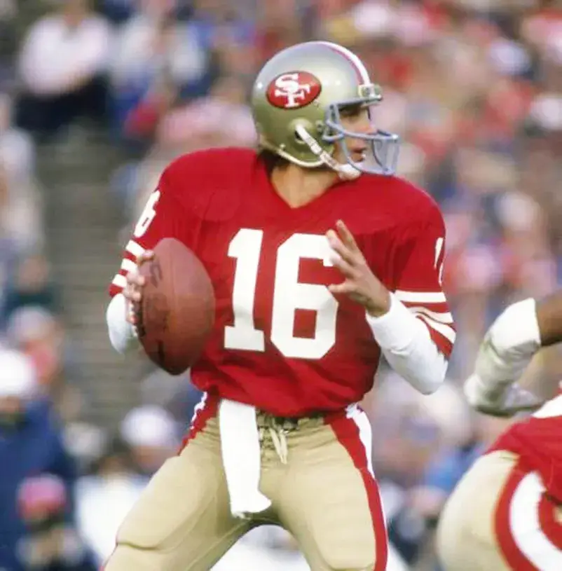 JOE MONTANA San Francisco 49ers 1989 Throwback Home NFL Football Jersey 