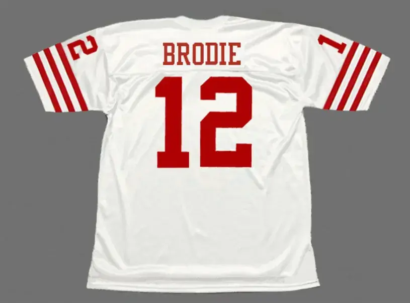 JOHN BRODIE San Francisco 49ers 1973 Throwback Away NFL Football Jersey 