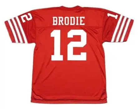 JOHN BRODIE San Francisco 49ers 1973 Throwback Home NFL Football Jersey 