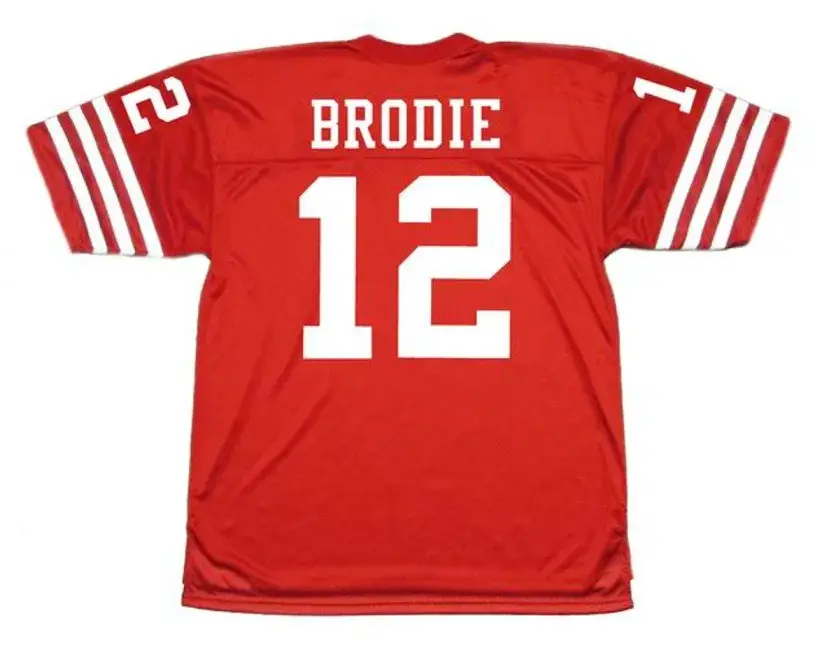 JOHN BRODIE San Francisco 49ers 1973 Throwback Home NFL Football Jersey 