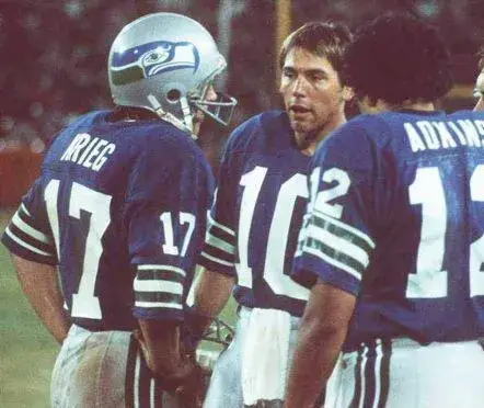 DAVE KRIEG Seattle Seahawks 1982 Throwback NFL Football Jersey 