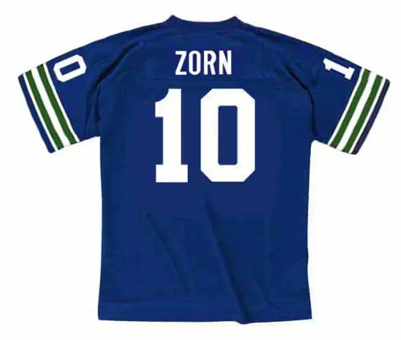 JIM ZORN Seattle Seahawks 1982 Throwback NFL Football Jersey 