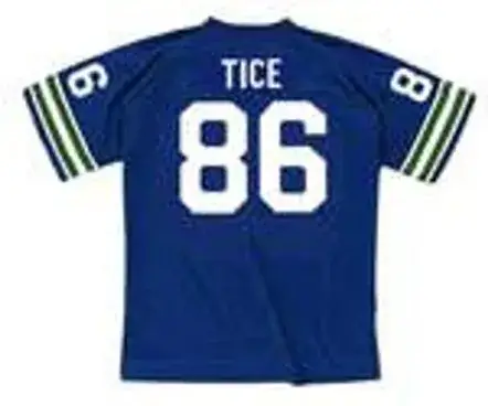MIKE TICE Seattle Seahawks 1981 Throwback NFL Football Jersey 