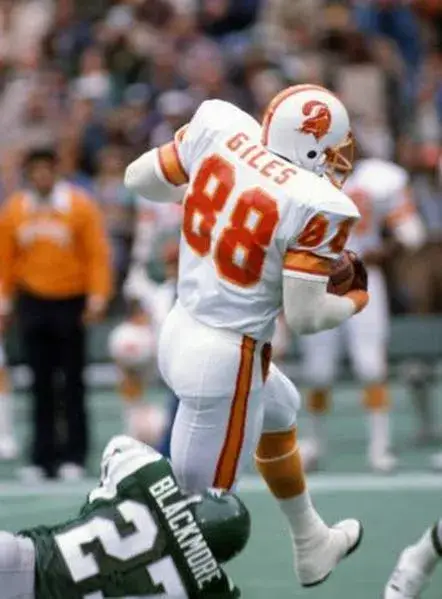 JIMMIE GILES Tampa Bay Buccaneers 1982 Away Throwback NFL Football Jersey 