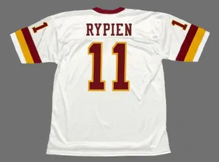 MARK RYPIEN Washington Redskins 1991 Throwback NFL Football Jersey 