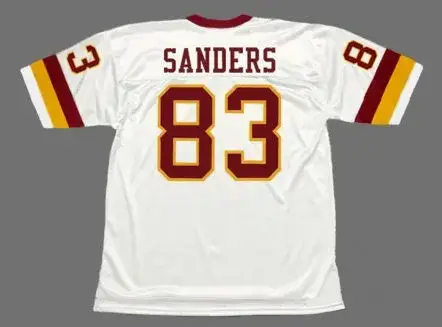 RICKY SANDERS Washington Redskins 1987 Throwback NFL Football Jersey 