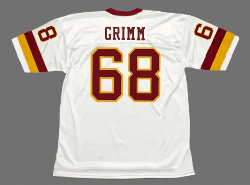 RUSS GRIMM Washington Redskins 1982 Throwback NFL Football Jersey 
