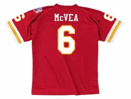 WARREN McVEA Kansas City Chiefs 1969 Throwback Home NFL Football Jersey 