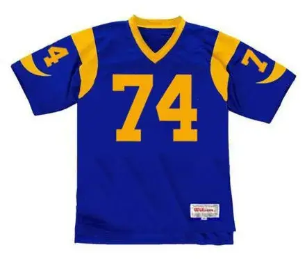 MERLIN OLSEN Los Angeles Rams 1974 Throwback NFL Football Jersey