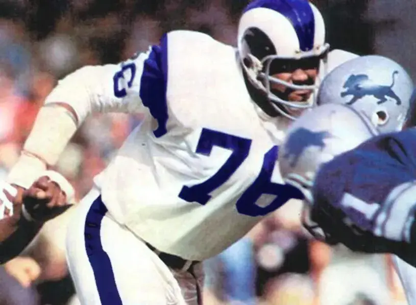 ROSEY GRIER Los Angeles Rams 1960’s Throwback NFL Football Jersey 
