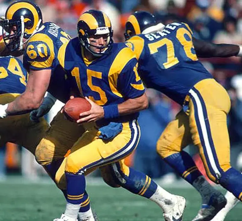 VINCE FERRAGAMO Los Angeles Rams 1979 Throwback NFL Football Jersey 